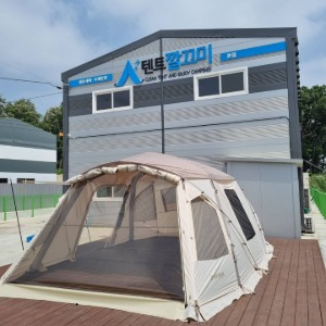노스피크 옐로우스톤 하이브리드 텐트 지퍼식 스모그 투명 우레탄창